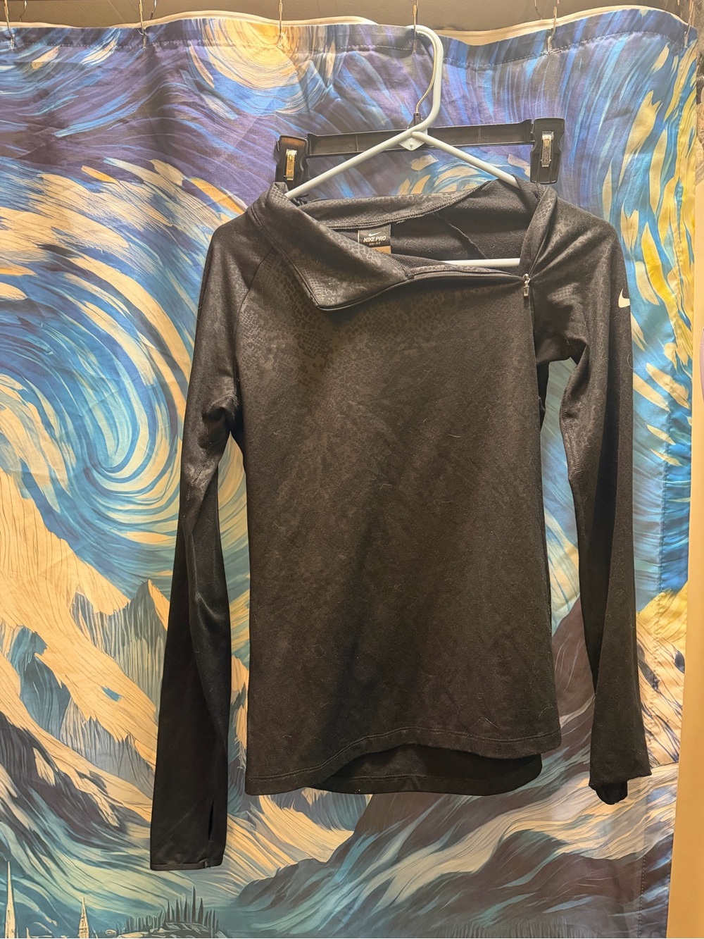 Nike Black Long-Sleeve Quarter Zip Performance Top